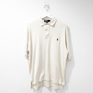 ポロラルフローレン(POLO RALPH LAUREN)のUSA製 90's Ralph Lauren polo shirts ivory(ポロシャツ)