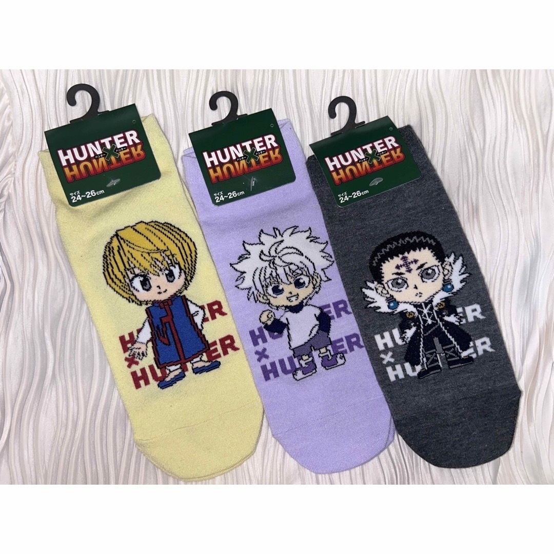 最安値！人気キャラクター！HUNTER×HUNTER キャラソックス 3足セット メンズのレッグウェア(ソックス)の商品写真