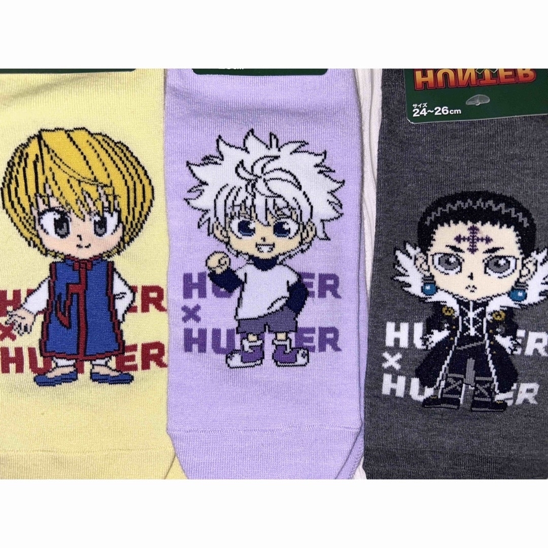 最安値！人気キャラクター！HUNTER×HUNTER キャラソックス 3足セット メンズのレッグウェア(ソックス)の商品写真