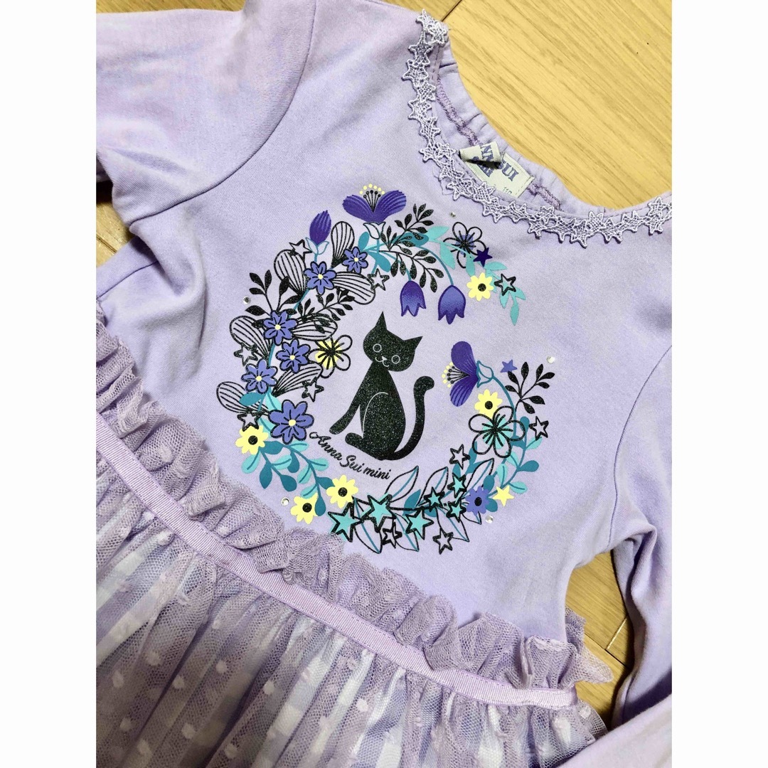 ANNA SUI mini(アナスイミニ)の美品☆アナスイミニ ANASUI mini ワンピース 110 キッズ/ベビー/マタニティのキッズ服女の子用(90cm~)(ワンピース)の商品写真