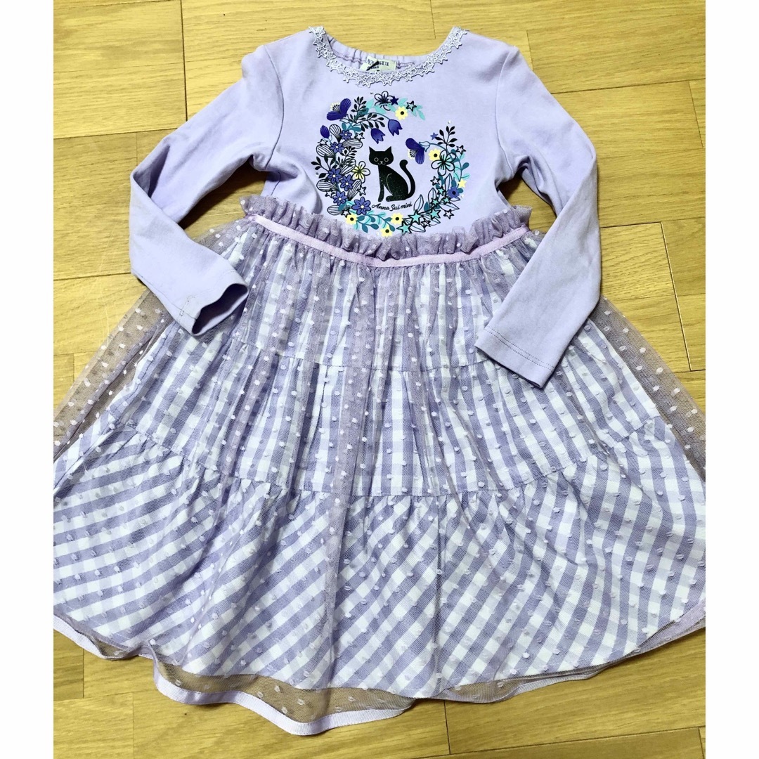 ANNA SUI mini(アナスイミニ)の美品☆アナスイミニ ANASUI mini ワンピース 110 キッズ/ベビー/マタニティのキッズ服女の子用(90cm~)(ワンピース)の商品写真