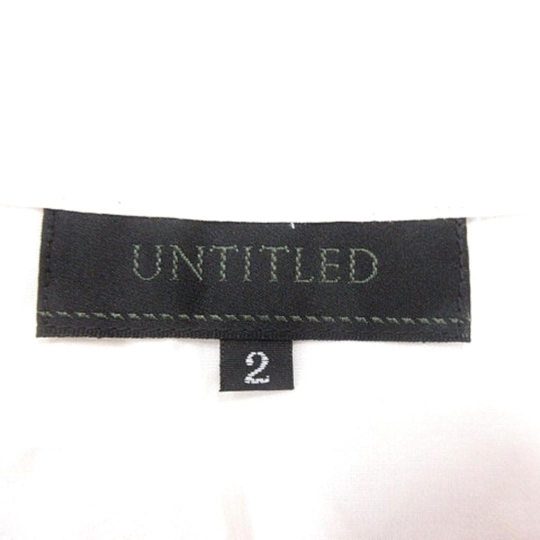 UNTITLED(アンタイトル)のアンタイトル シャツ ブラウス スリットネック フレンチスリーブ 2 白 レディースのトップス(その他)の商品写真