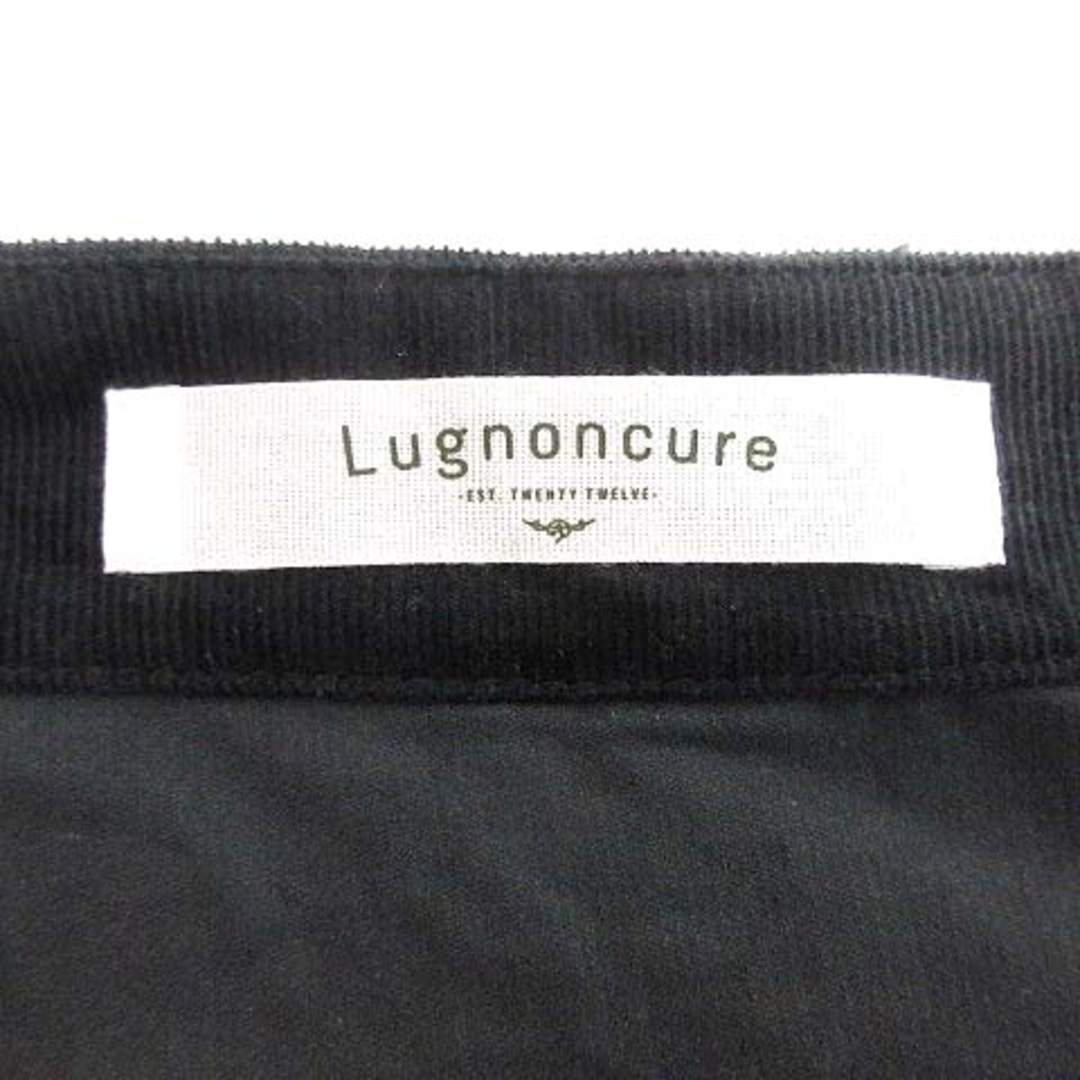 Lugnoncure キャミワンピース ひざ丈 コーデュロイ F 黒 ブラック レディースのワンピース(ひざ丈ワンピース)の商品写真