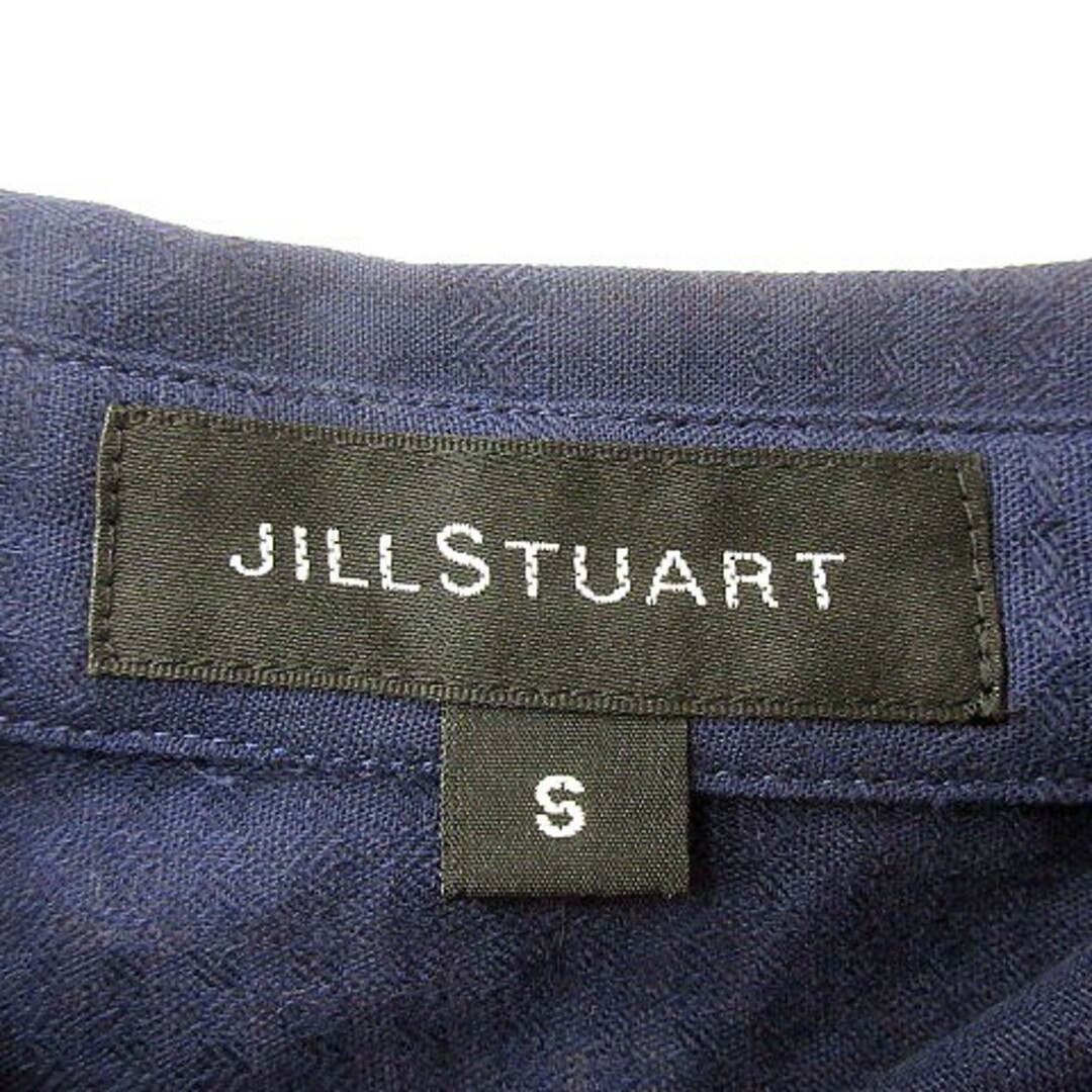 JILLSTUART(ジルスチュアート)のジルスチュアート JILL STUART シャツ レース チェック 長袖 S 紺 レディースのトップス(シャツ/ブラウス(長袖/七分))の商品写真