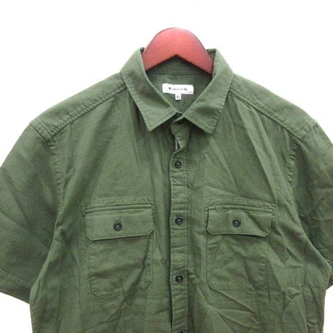 THE SHOP TK(ザショップティーケー)のTHE SHOP TK カジュアルシャツ 半袖 XL 緑 グリーン /YK メンズのトップス(シャツ)の商品写真