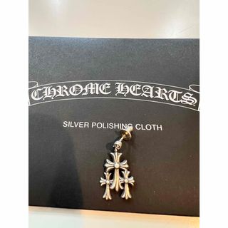 クロムハーツ(Chrome Hearts)のCHROME HEARTS クロムハーツ 3 CH　トリプルCHクロス　ピアス(ピアス(片耳用))