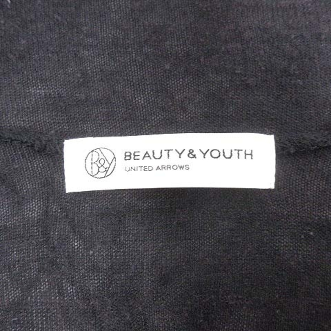 BEAUTY&YOUTH UNITED ARROWS(ビューティアンドユースユナイテッドアローズ)のB&Y ユナイテッドアローズ ロングカーディガン ニット 麻混 リネン混 黒 レディースのトップス(カーディガン)の商品写真