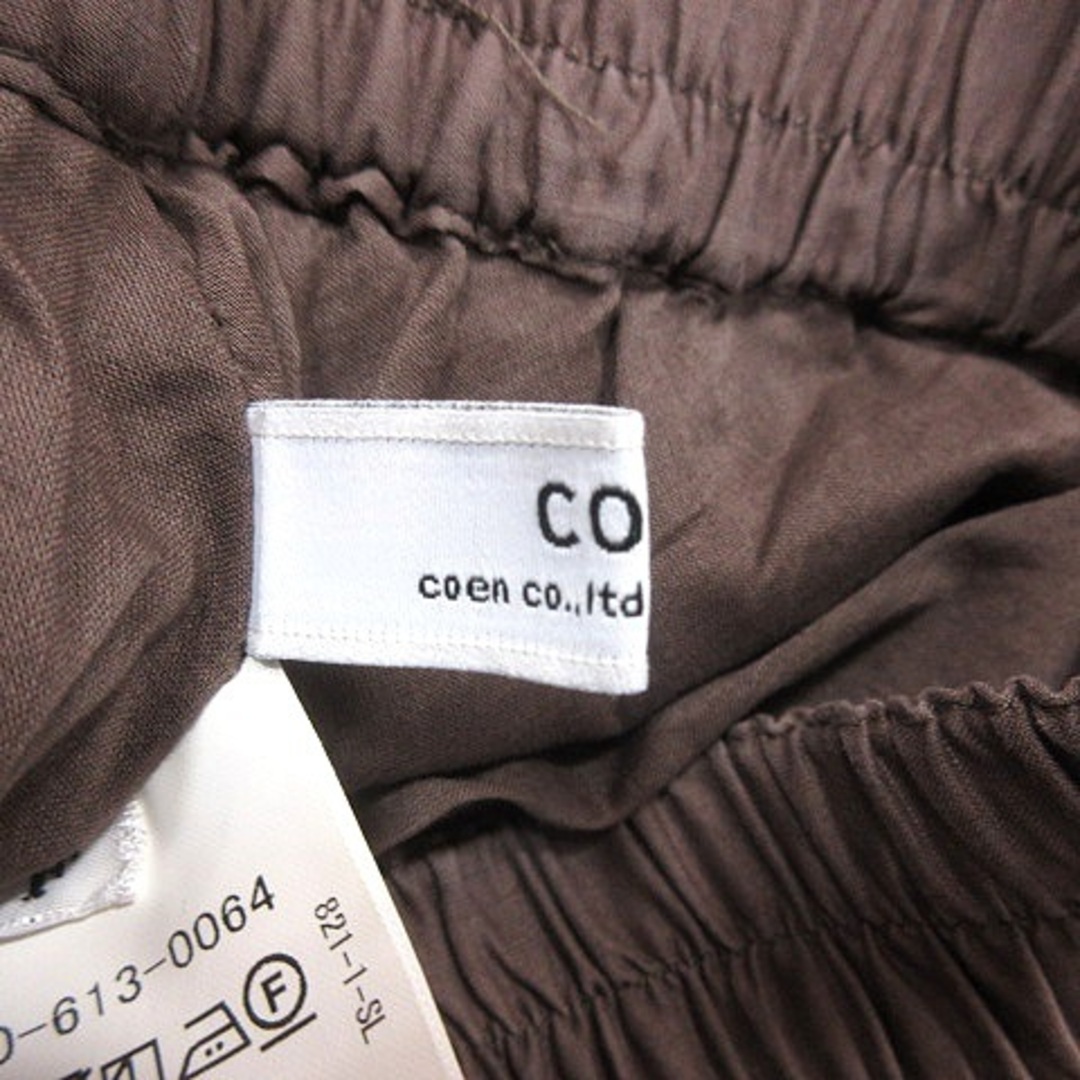 coen(コーエン)のコーエン coen ギャザースカート マキシ ロング F 茶 ブラウン ■MO レディースのスカート(ロングスカート)の商品写真