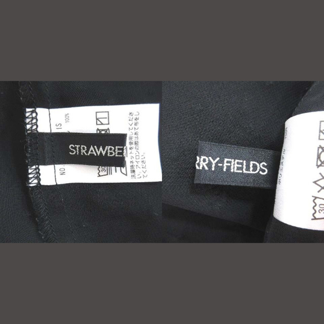 STRAWBERRY-FIELDS(ストロベリーフィールズ)のストロベリーフィールズ シアーブラウス ノースリーブ シフォン ドット 黒 レディースのトップス(シャツ/ブラウス(半袖/袖なし))の商品写真