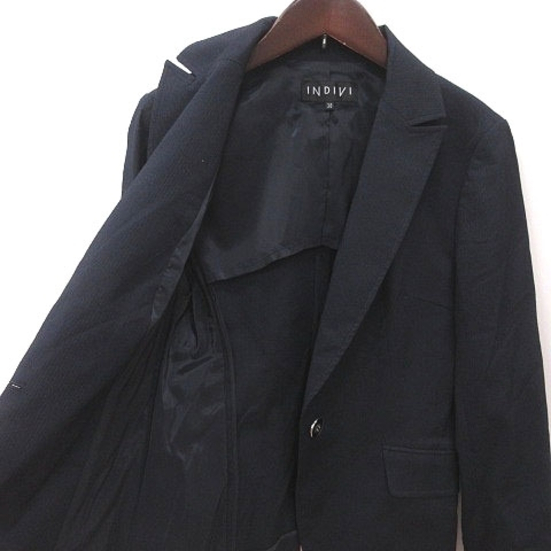 INDIVI(インディヴィ)のインディヴィ テーラードジャケット 背抜き 長袖 38 紺 ネイビー レディースのジャケット/アウター(その他)の商品写真