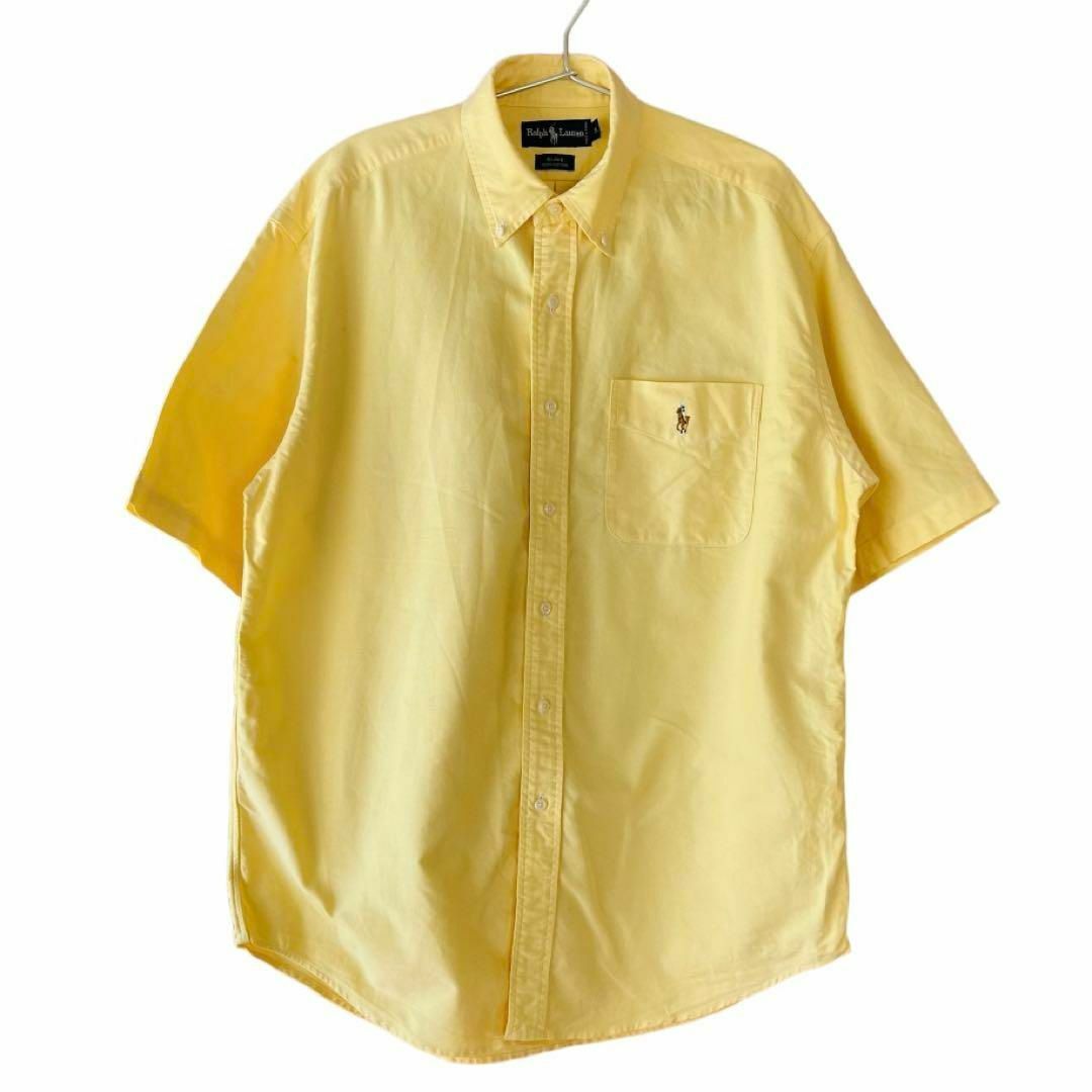 Ralph Lauren(ラルフローレン)のラルフローレン　BLAKE  半袖シャツ　ボタンダウンシャツ　黄色　イエロー　M メンズのトップス(シャツ)の商品写真