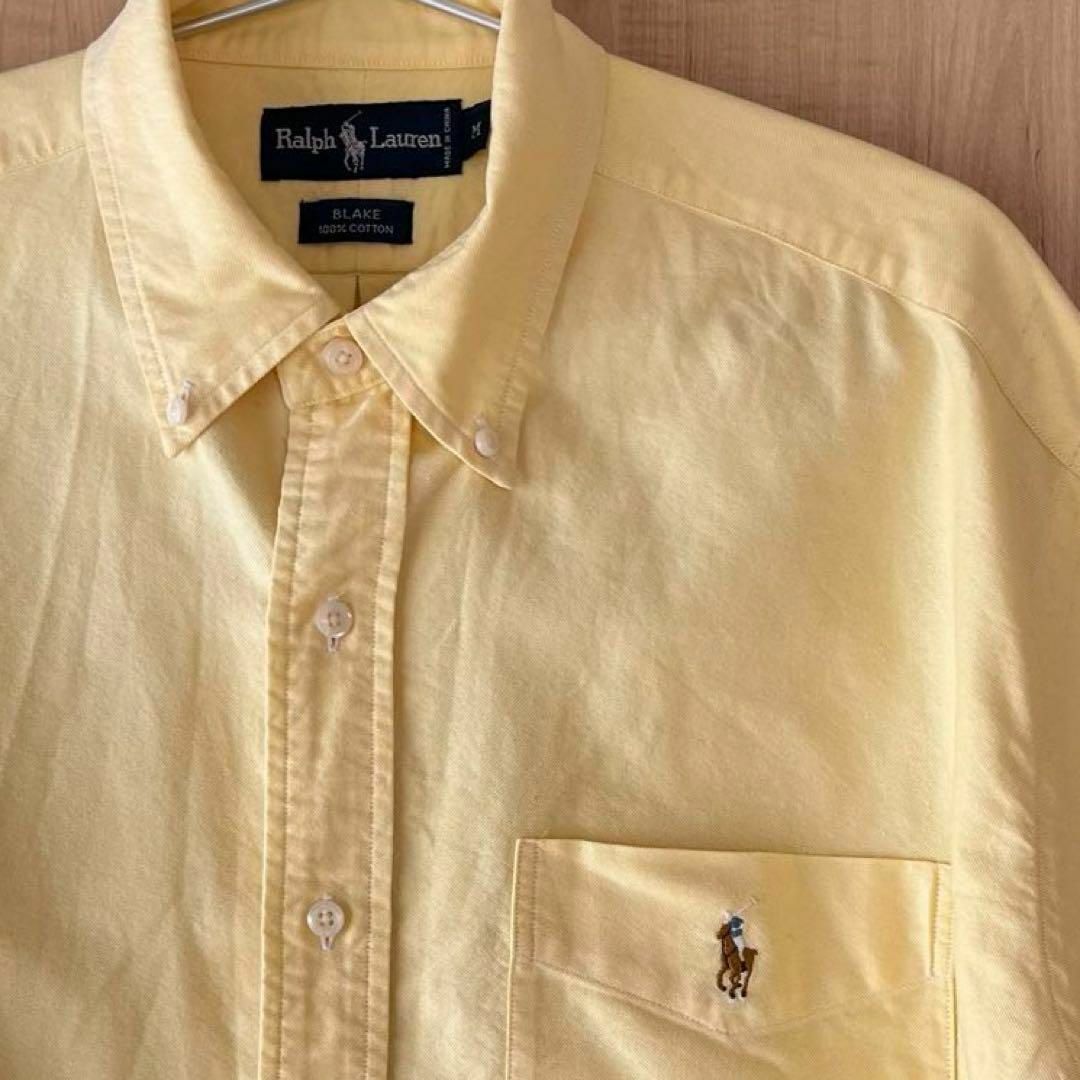 Ralph Lauren(ラルフローレン)のラルフローレン　BLAKE  半袖シャツ　ボタンダウンシャツ　黄色　イエロー　M メンズのトップス(シャツ)の商品写真