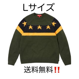 シュプリーム(Supreme)のシュプリーム スターズ セーター グリーン Lサイズ(ニット/セーター)