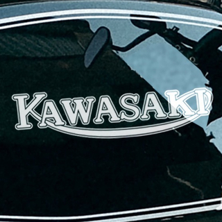 カワサキ(カワサキ)の選べる12色！カワサキ　オリジナルデザインステッカー　タンク塗装のベースにも！(ステッカー)