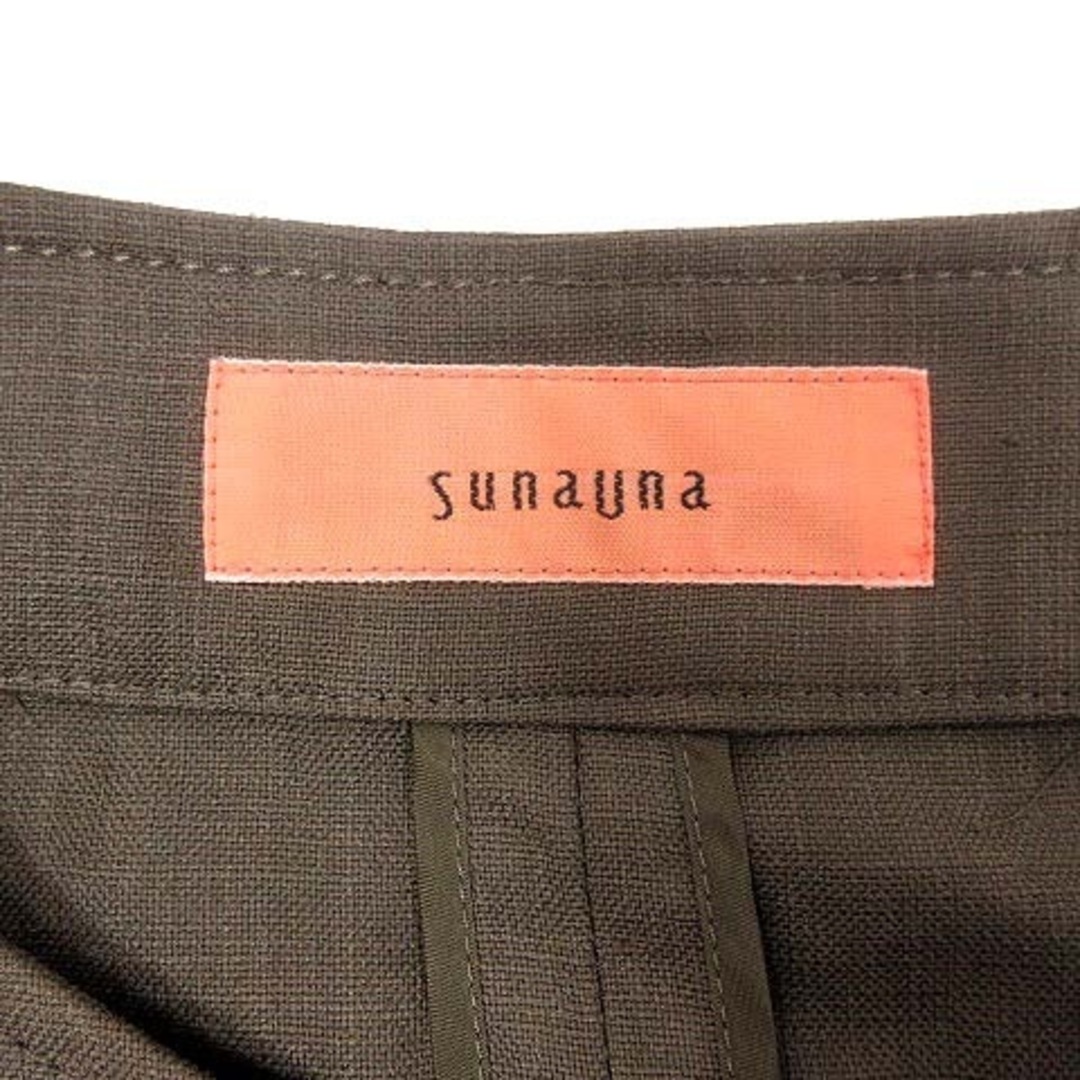 SunaUna(スーナウーナ)のスーナウーナ Sunauna ジャケット ノーカラー 長袖 36 茶 ブラウン レディースのジャケット/アウター(その他)の商品写真