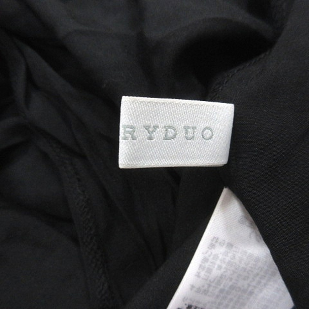 MERCURYDUO(マーキュリーデュオ)のマーキュリーデュオ シャツ ブラウス ノーカラー つけ襟 フリル 半袖 F 黒 レディースのトップス(シャツ/ブラウス(半袖/袖なし))の商品写真