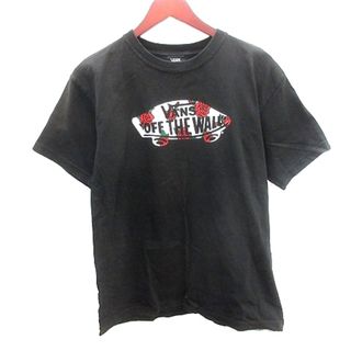 ヴァンズ(VANS)のバンズ カットソー Tシャツ ラウンドネック プリント 半袖 L 黒 ブラック(Tシャツ/カットソー(半袖/袖なし))