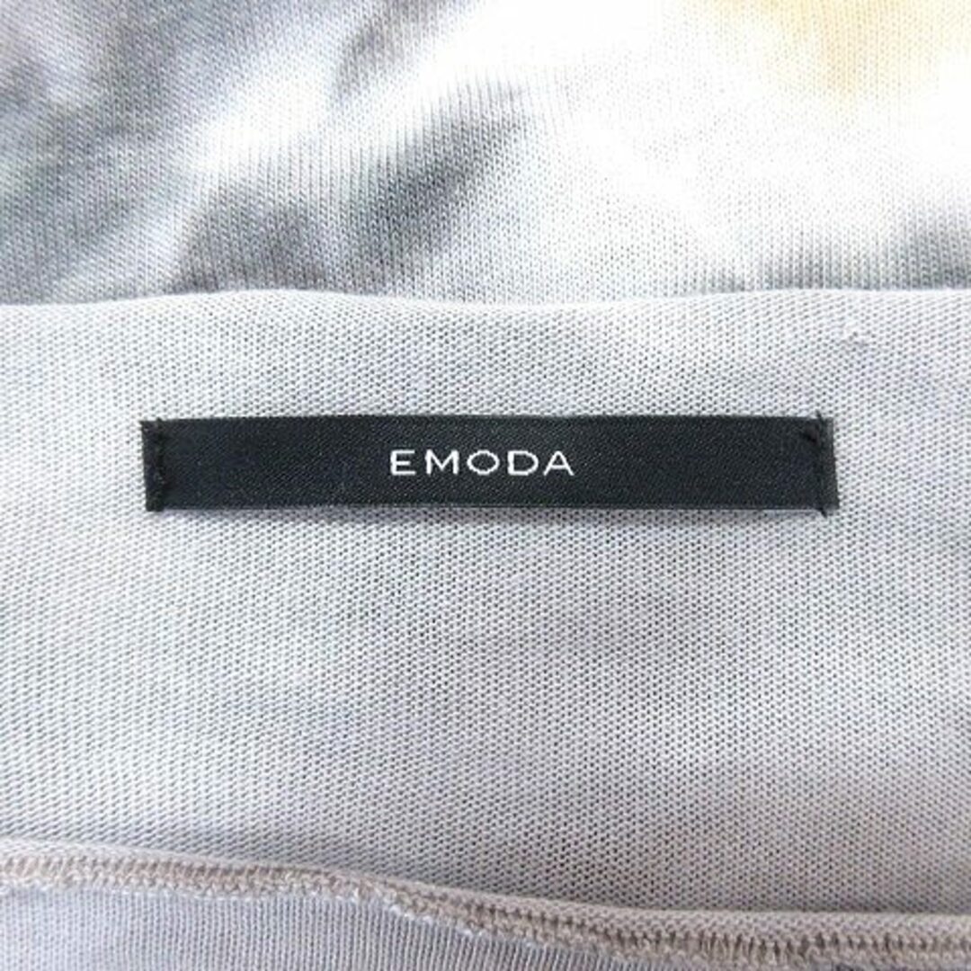 EMODA(エモダ)のエモダ EMODA カットソー ボートネック タイダイ柄 半袖 F グレー レディースのトップス(Tシャツ(半袖/袖なし))の商品写真