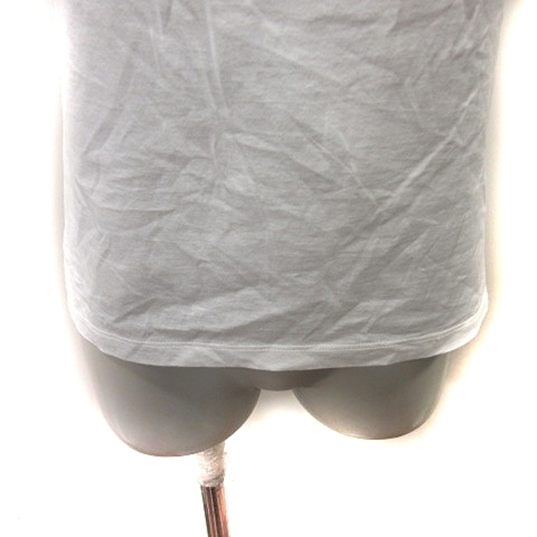 TRANS WORK(トランスワーク)のトランスワーク Tシャツ カットソー 半袖 刺繍 切替 シフォン 38 白  レディースのトップス(カットソー(半袖/袖なし))の商品写真