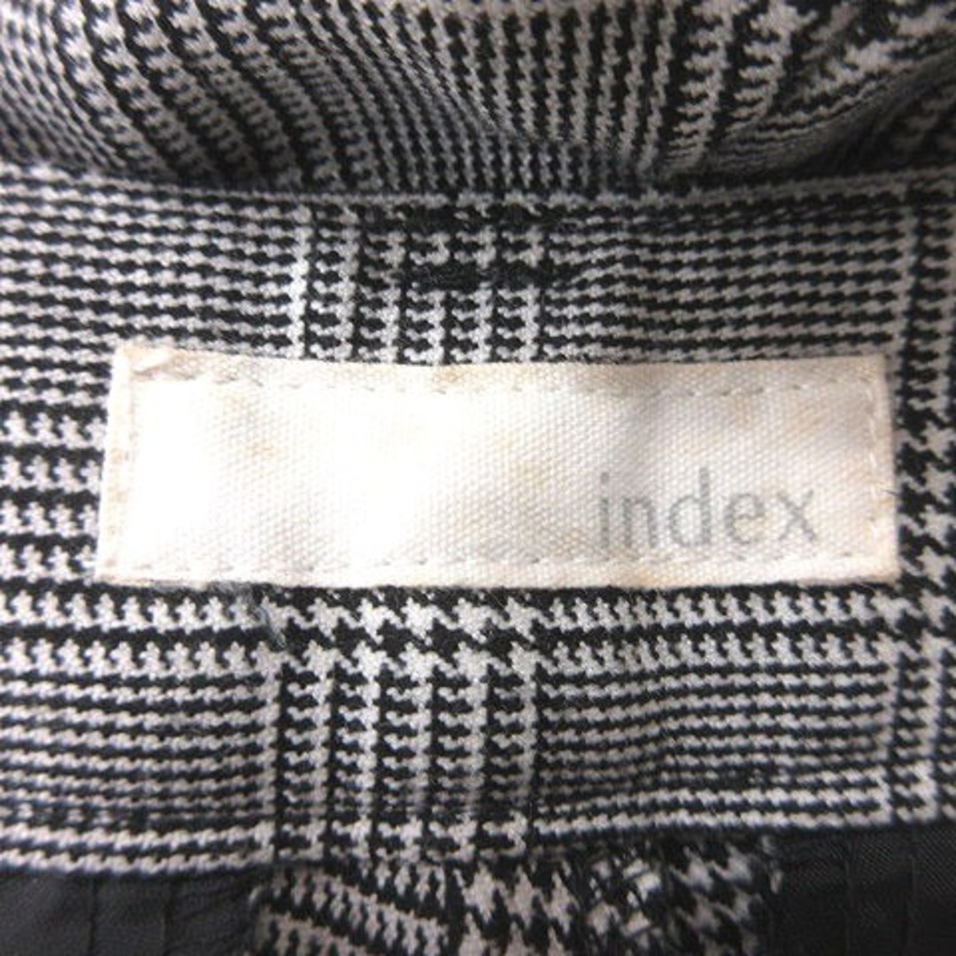 INDEX(インデックス)のインデックス テーパードパンツ グレンチェック S 黒 ブラック 白 ホワイト レディースのパンツ(その他)の商品写真