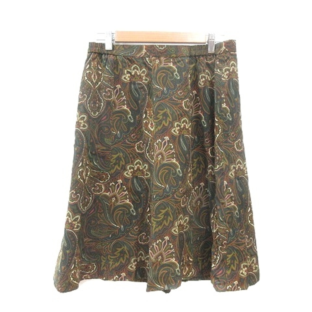 VINVERT(バンベール)のバンベール VINVERT フレアスカート ミモレ ロング 総柄 15BR 緑 レディースのスカート(ロングスカート)の商品写真