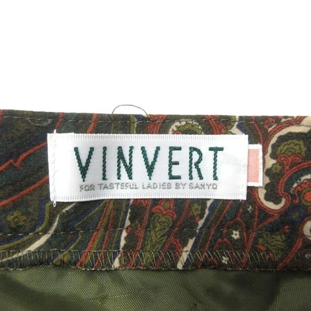 VINVERT(バンベール)のバンベール VINVERT フレアスカート ミモレ ロング 総柄 15BR 緑 レディースのスカート(ロングスカート)の商品写真