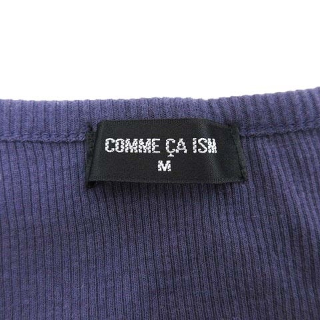 COMME CA ISM(コムサイズム)のCOMME CA ISM ニット カットソー キーネック 長袖 M 紫 ■MO レディースのトップス(ニット/セーター)の商品写真