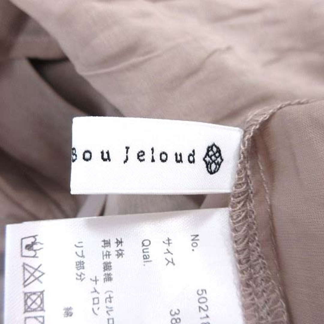 Bou Jeloud(ブージュルード)のブージュルード シアーロングブルゾン ジップアップ バルーンスリーブ 茶 ■MO レディースのジャケット/アウター(ブルゾン)の商品写真
