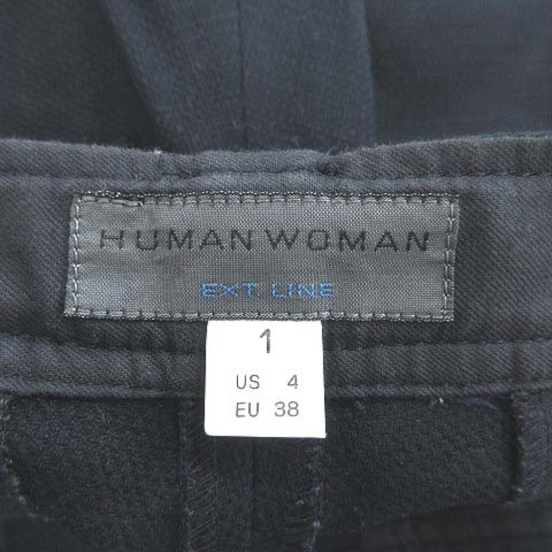 HUMAN WOMAN(ヒューマンウーマン)のヒューマンウーマン クロップドパンツ ストレッチ 1 紺 ネイビー ■MO レディースのパンツ(その他)の商品写真