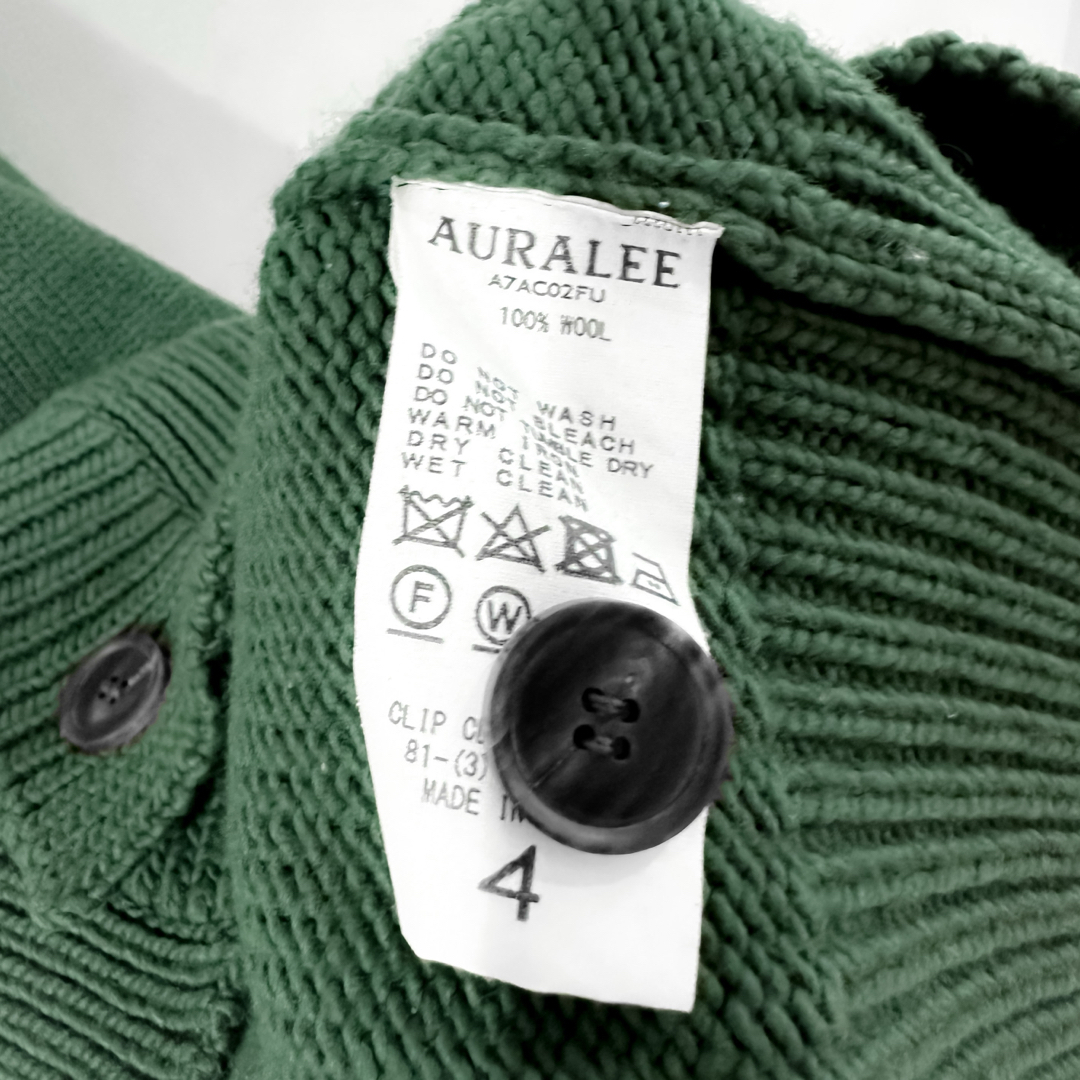 AURALEE(オーラリー)のAURALEE FELT WOOL KNIT CARDIGAN メンズのトップス(カーディガン)の商品写真