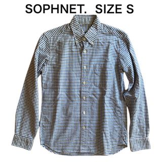 ソフネット(SOPHNET.)のSOPHNET.ソフネット 長袖シャツ ギンガムチェック ボタンダウン ブルーS(シャツ)