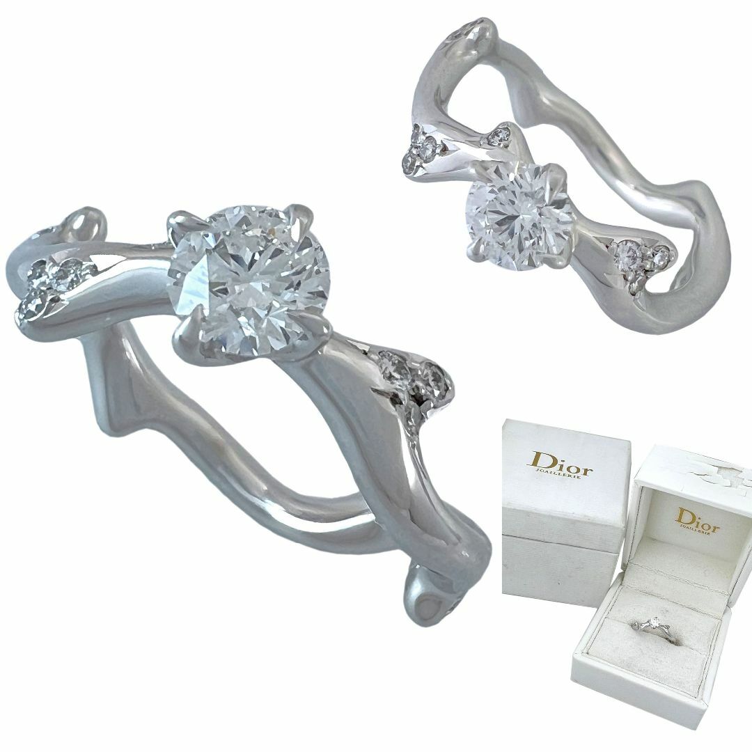 Christian Dior(クリスチャンディオール)の極美品　ディオール　リング　ボワ ドゥ ローズ　ダイヤ　ソリティア　K18　レア レディースのアクセサリー(リング(指輪))の商品写真