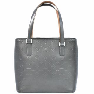 ルイヴィトン(LOUIS VUITTON)の本物 ルイヴィトン LOUIS VUITTON LV ストックトン モノグラムマット レザー トートバッグ ハンドバッグ ノワール ブラック M55112 ビトン バッグ 中古(トートバッグ)