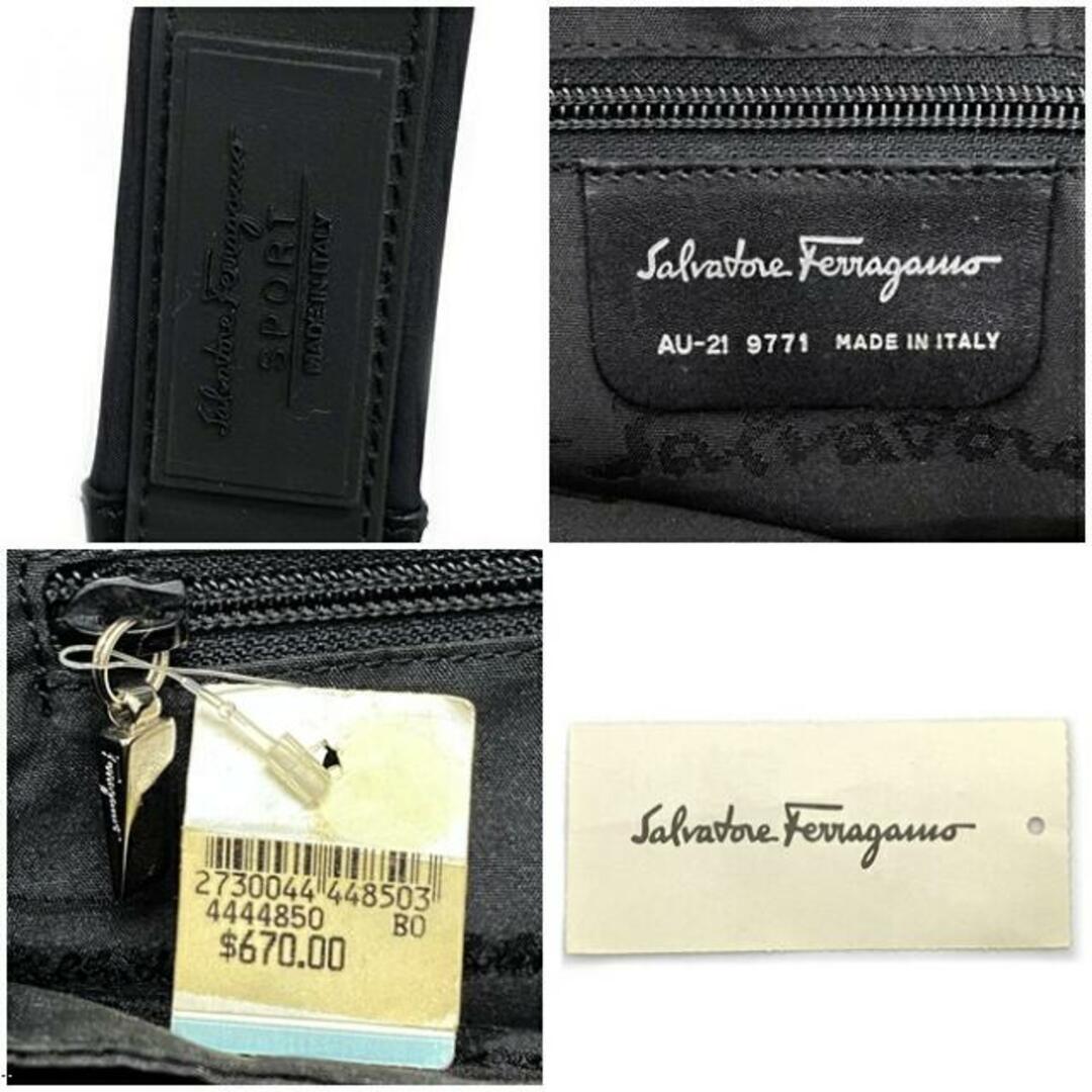 Ferragamo(フェラガモ)のフェラガモ トートバッグ ブラック スポーツ AU-21 9771 美品 ナイロン レザー 中古 Salvatore Ferragamo ハンドバッグ 軽量 マジックテープ スポーツライン 肩掛け レディース トート バッグ 鞄 黒 レディースのバッグ(ハンドバッグ)の商品写真