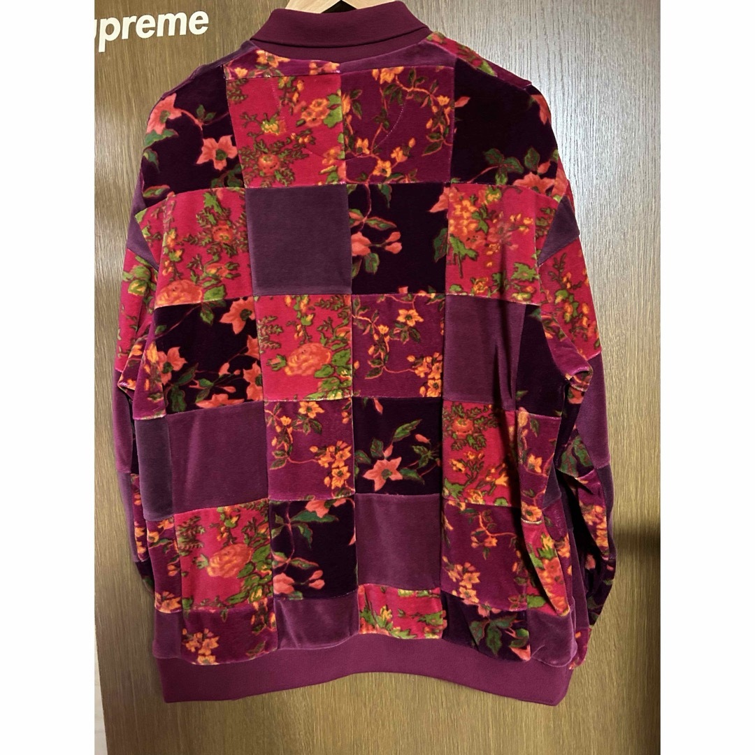 Supreme(シュプリーム)のSupremeFloral Patchwork Velour L/S PoloM メンズのトップス(ポロシャツ)の商品写真