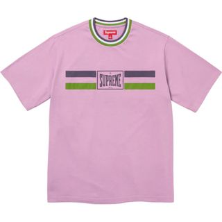 シュプリーム(Supreme)の【Mサイズ】Warm Up Stripe S/S Top(Tシャツ/カットソー(半袖/袖なし))