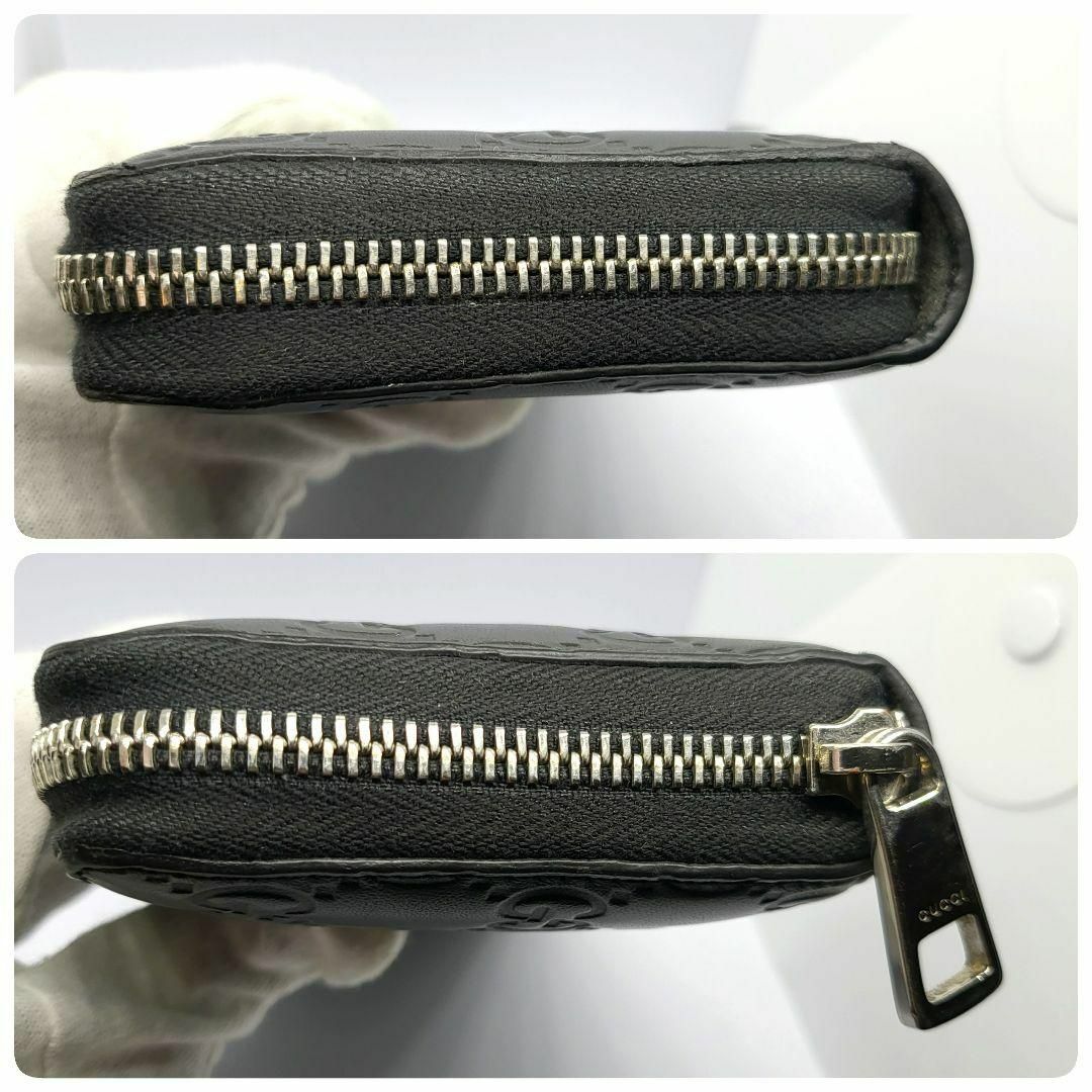 極美品/現行✨ グッチ 長財布 ラウンドファスナー ドリアン GG柄 レザー 黒 極美品/現行✨ グッチ 長財布 ラウンドファスナー ドリアン GG柄 レザー 黒