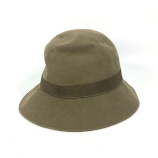 シャネル(CHANEL)のシャネル CHANEL ヴィンテージ ハット帽 帽子 バケットハット ボブハット ハット スエード カーキ 美品(ハット)