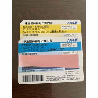 エーエヌエー(ゼンニッポンクウユ)(ANA(全日本空輸))のANA 株主優待券　2枚セット(航空券)