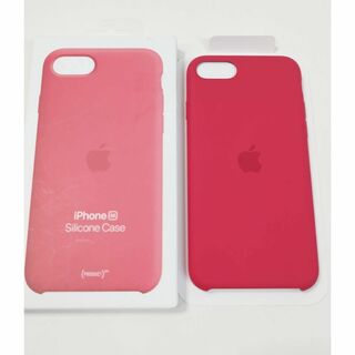 アップル(Apple)の【未使用に近い】iPhone SE シリコンケース/RED(iPhoneケース)