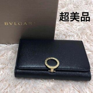 ブルガリ(BVLGARI)の☆ほぼ未使用☆BVLGARI コンパクト財布 ロゴクリップ ブルガリブルガリ 黒(財布)