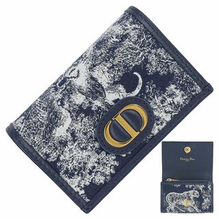 クリスチャンディオール(Christian Dior)のディオール 二つ折り 財布 ウォレット メンズ レディース 30モンテーニュ CDアイコン ネイビー 未使用 4444(財布)