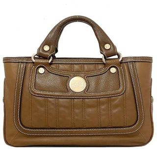 セリーヌ(celine)のセリーヌ ハンドバッグ ブギーバッグ ブラウン  美品 レザー 中古 CELINE キルティング ロゴ レア ヴィンテージ ワンポイント 馬車 定番 人気 女性 レディース 通勤 通学 ビジネス 大容量 茶色 シンプル 無地 本革 革(ハンドバッグ)