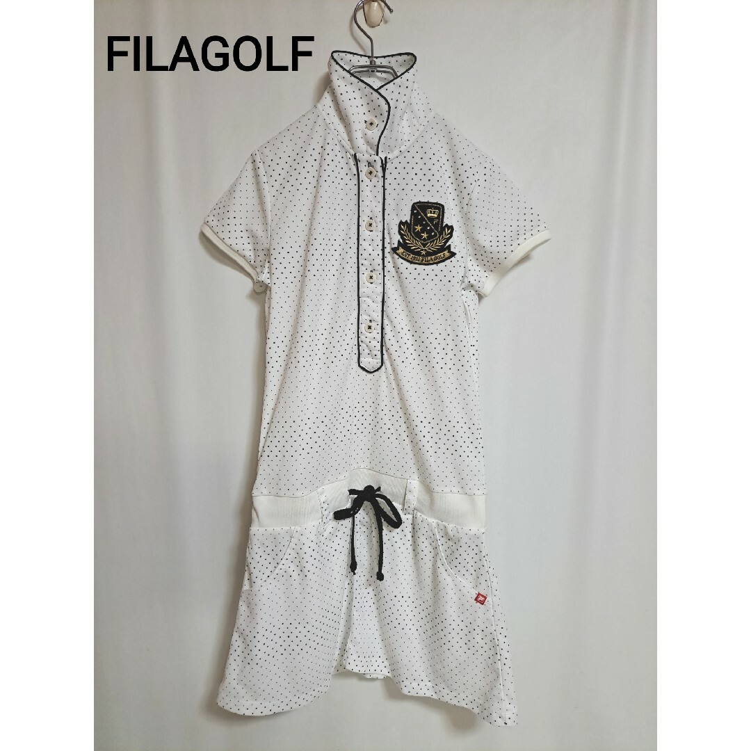 FILA(フィラ)の古着　フィラゴルフ　ウェア　ワンピ　ドット　薄手 スポーツ/アウトドアのゴルフ(ウエア)の商品写真