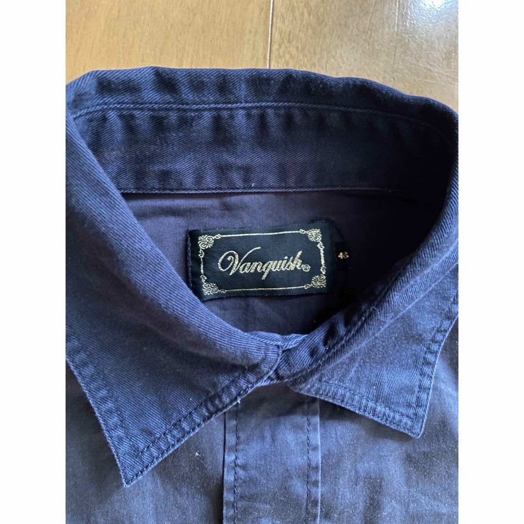 VANQUISH(ヴァンキッシュ)のVANQUISH ヴァンキッシュ 長袖シャツ ワークシャツ ブラック サイズ48 メンズのトップス(シャツ)の商品写真