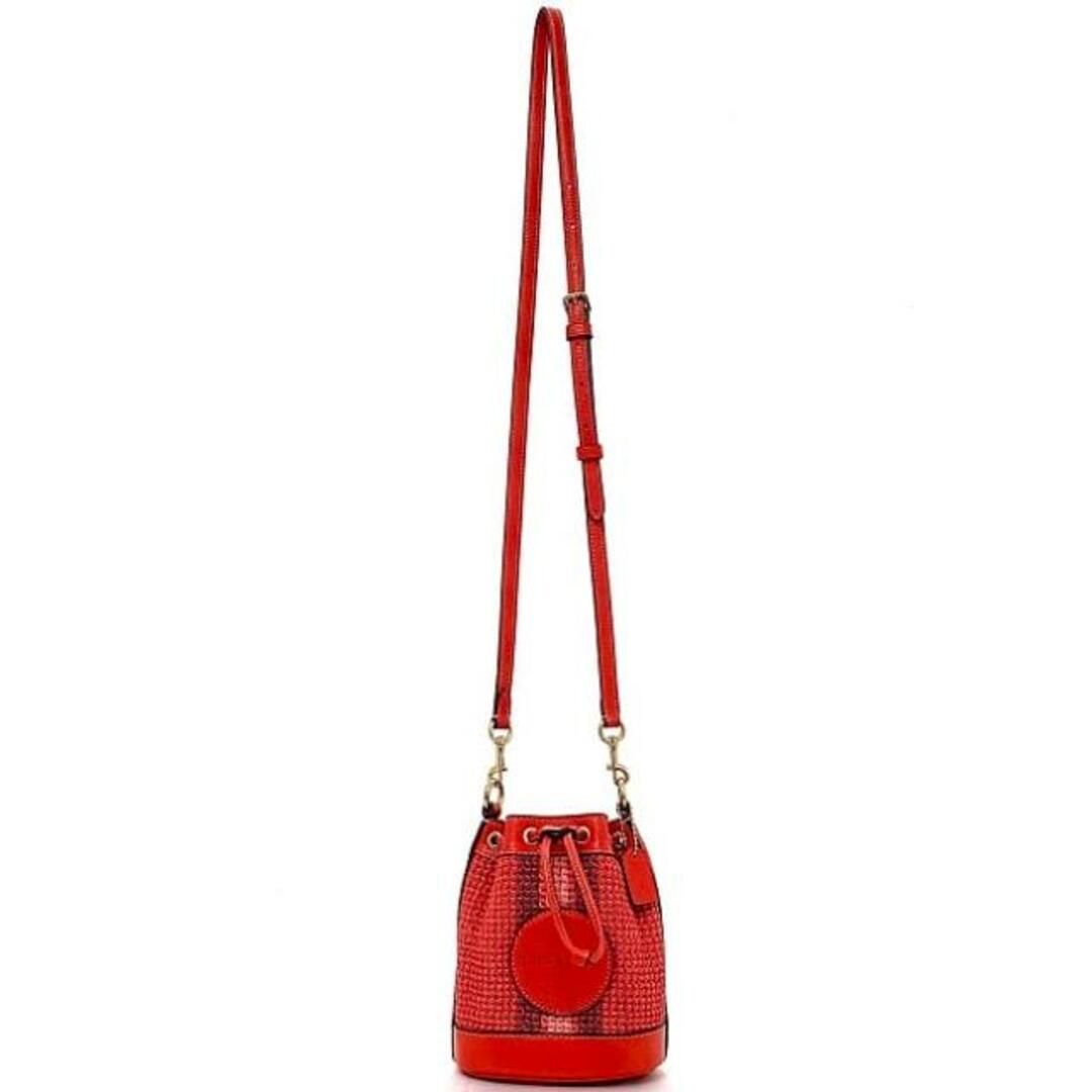 COACH - コーチ 巾着 2way バッグ レッド ゴールド デンプシー COACH - コーチ 巾着 2way バッグ レッド ゴールド デンプシー