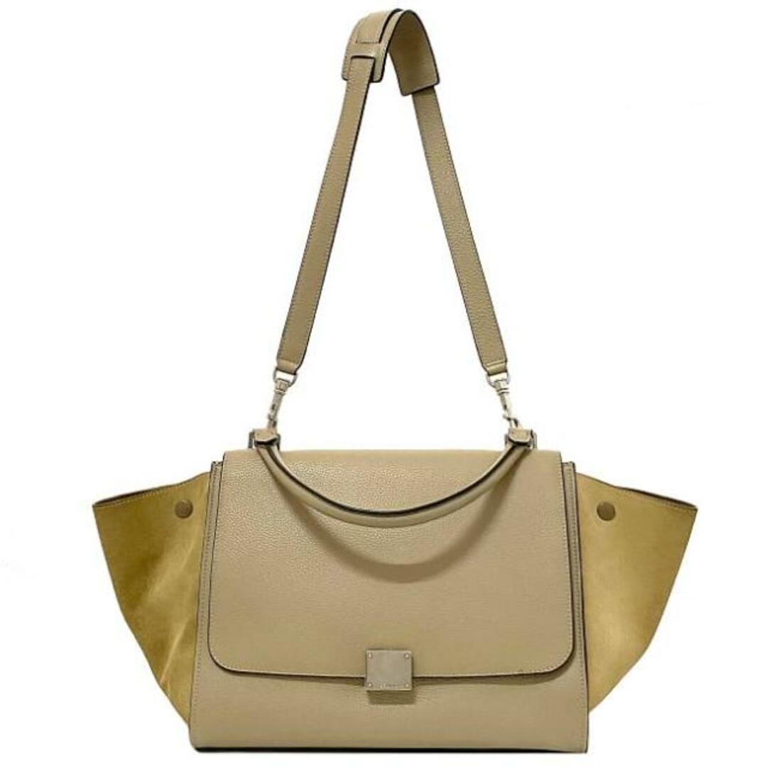 CELINE - セリーヌ 2way バッグ トラペーズ グレー ベージュ CELINE - セリーヌ 2way バッグ トラペーズ グレー ベージュ