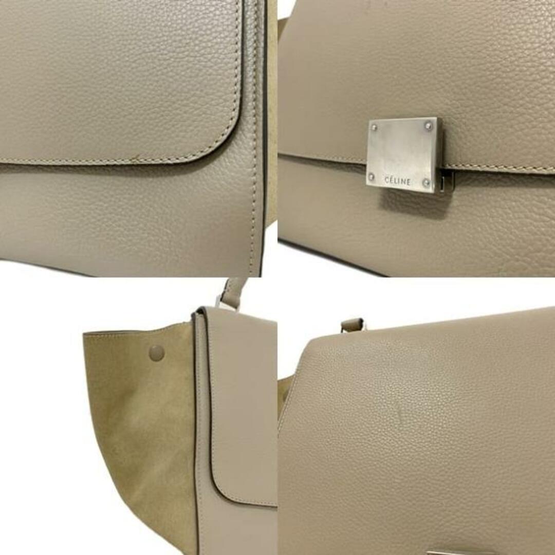 CELINE - セリーヌ 2way バッグ トラペーズ グレー ベージュ CELINE - セリーヌ 2way バッグ トラペーズ グレー ベージュ