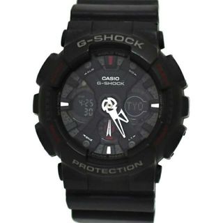 カシオ(CASIO)のカシオ 腕時計 Ｇ-Shock ブラック GA-120 時計 メンズ ラバー SS 中古 クオーツ CASIO 黒 ビッグケース ワールドタイム ジーショック カレンダー デジアナ 電池式 男性 定番 人気 お洒落 カジュアル 普段使い(腕時計(デジタル))