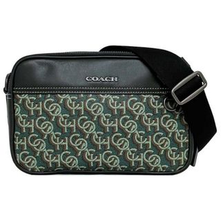 コーチ(COACH)のコーチ クロスボディ グラハム カーキ グリーン ブラック モノグラム プリント CF485 未使用 美品 PVC レザー Sランク COACH ショルダーバッグ ミニ 斜め掛け ボディバッグ 定番 人気 女性 レディース 通勤 通学(ショルダーバッグ)